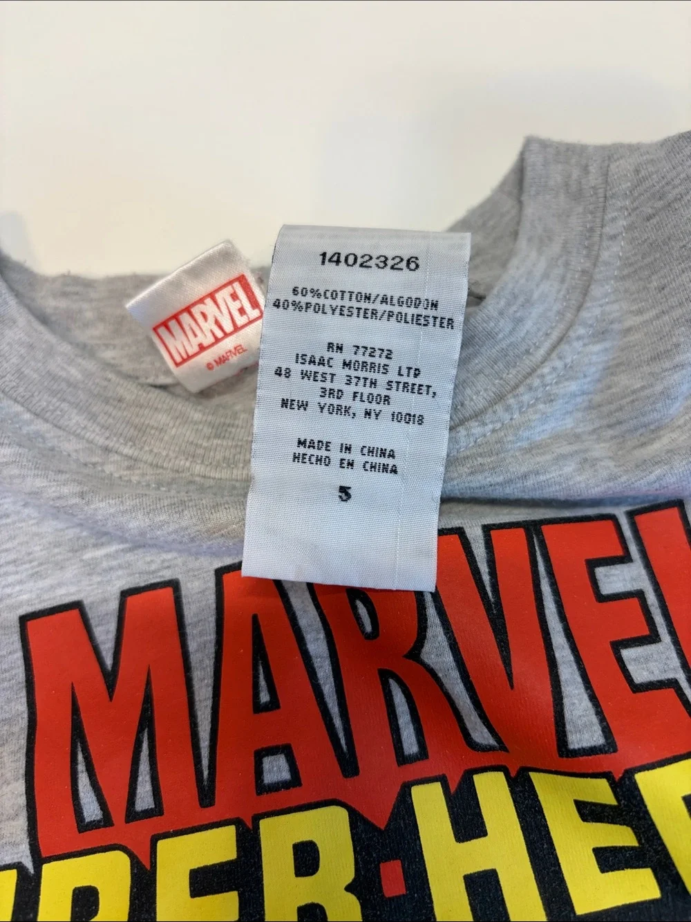 Marvel Super-Heroes Graphic Tee — Gray with Green Hulk - Picture 2 of 3